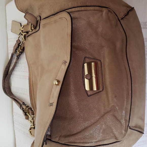 COACH Kristin Pinnacle Leather Tote in Tan Shimmer F19385 - Picture 6 of 14